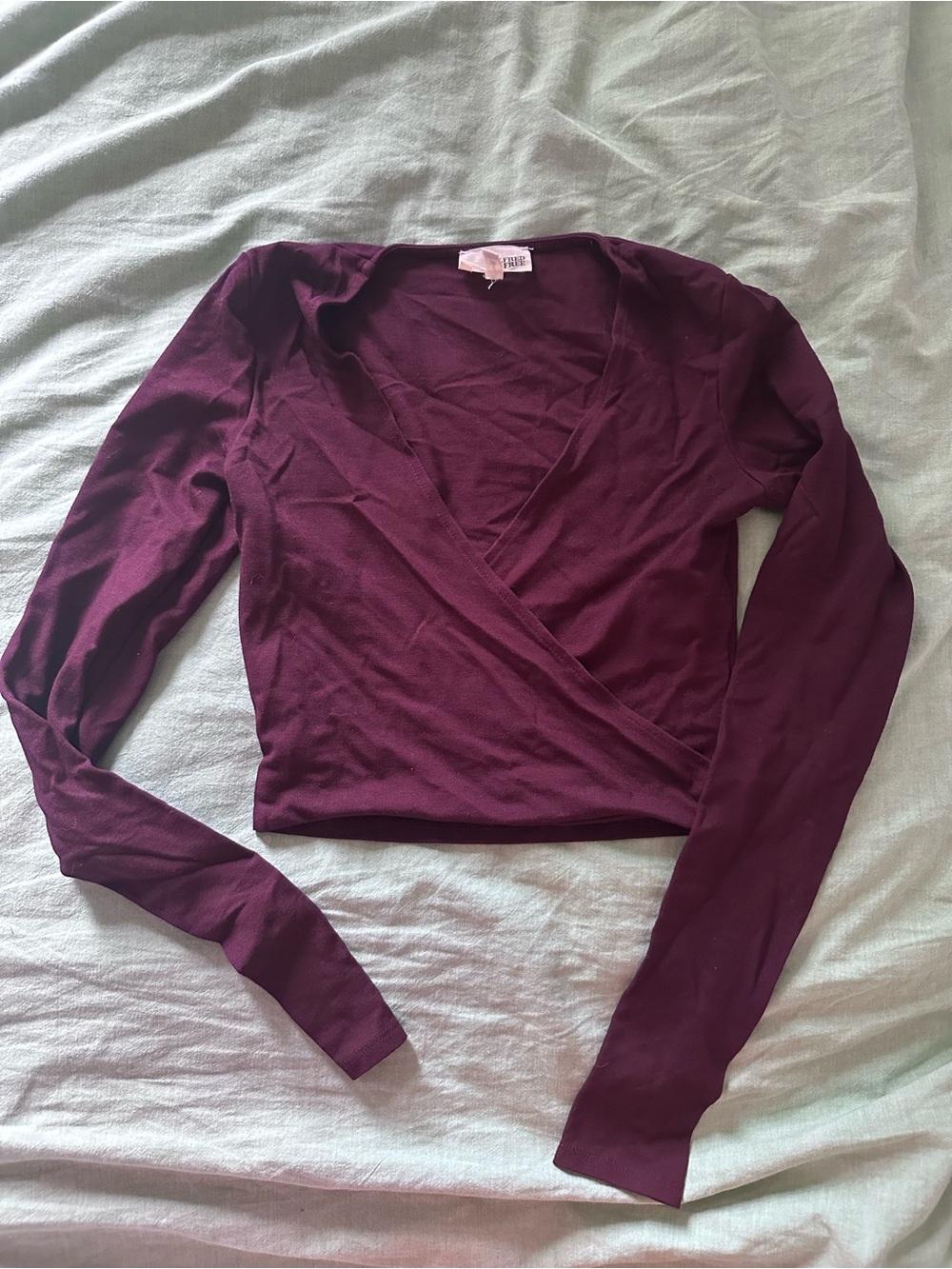 Wilfred Plum Wrap Crop Top
